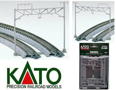 KATO 23-060 SET 8 GEFÄLSCHTE OBERLEITUNGEN für DOPPELGLEISE im STIL 70/'80er SPUR-N