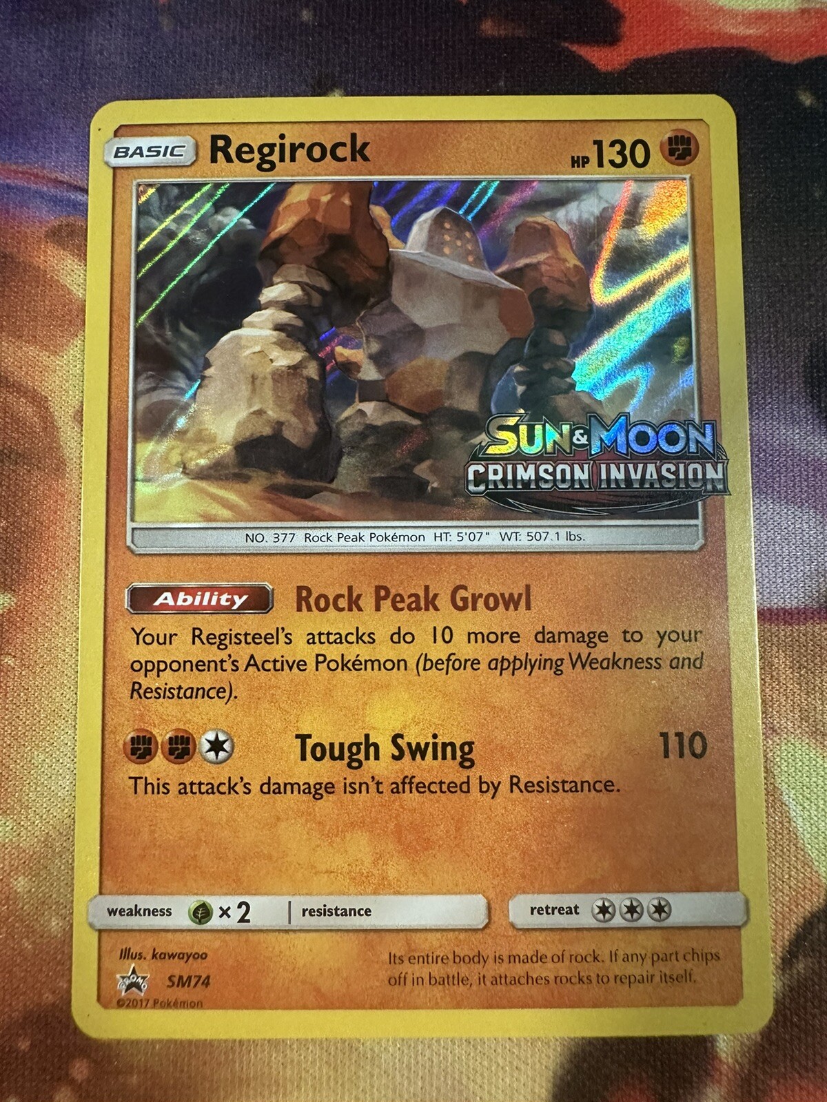 Regirock Promo - Crimson Invasion SM74 Pokemon TCG - LP