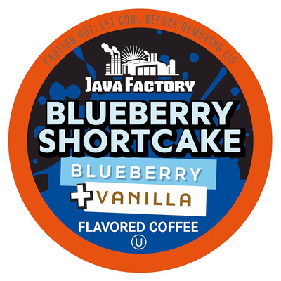 Java Factory Coffee Pods Blueberry Flavored Coffee for Keurig K-Cup Brewers, Blu