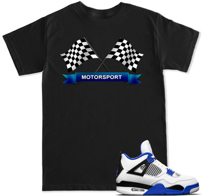 Racing Flag MOTORSPORT T Shirt to match with Air Js Retro MOTORSPORT  Shoes - Main Image