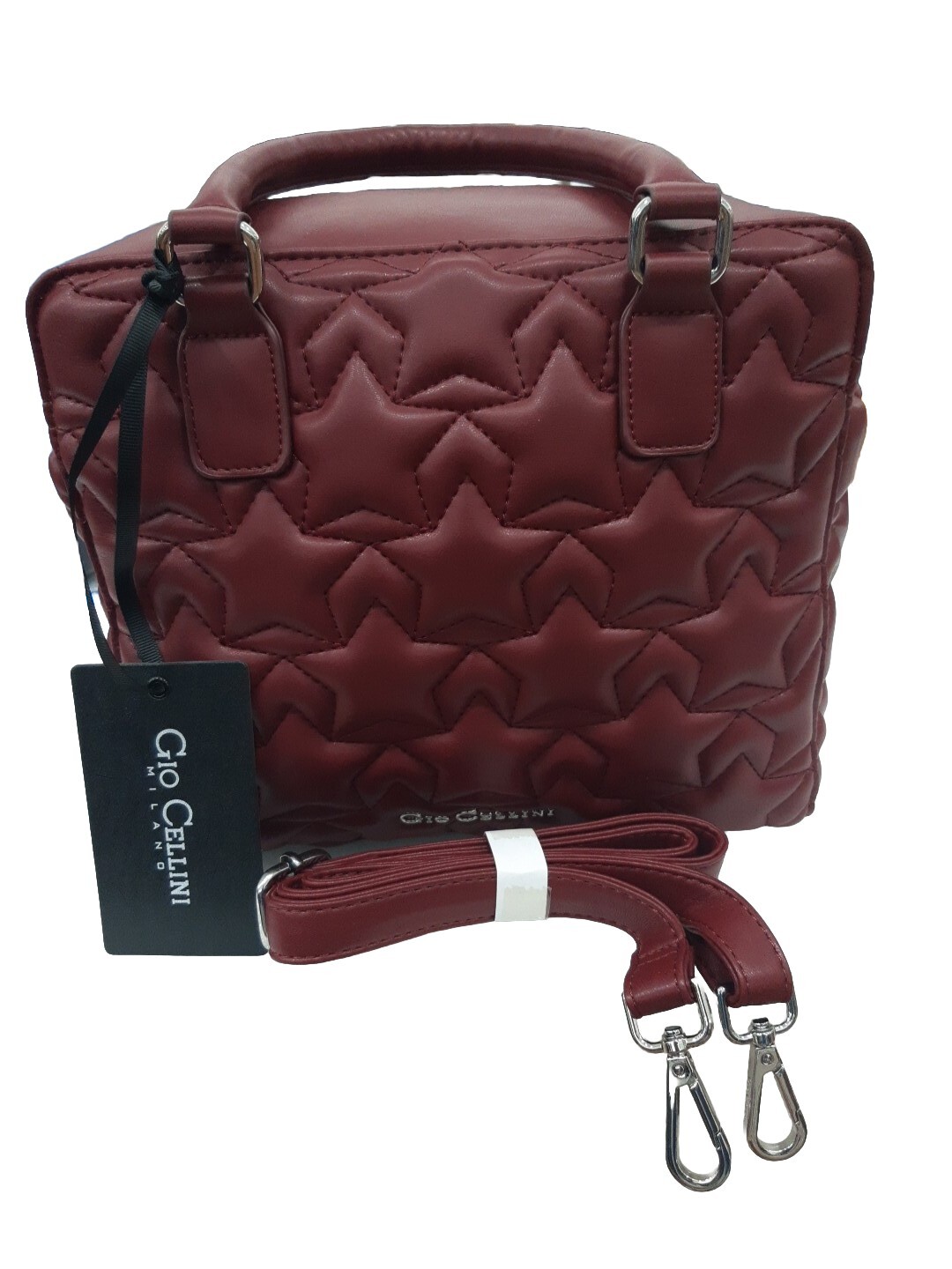 SAOLA BORSA BAULETTO DONNA GIO CELLINI CON TRACOLLA DECORAZIONI CON TRAPUNTE PU BQ007