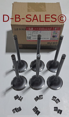 6X Intake Valves Set 5.9L OEM DCEC Cummins Turbo 5.9 6BT 4BT 12v Valve W/Collets