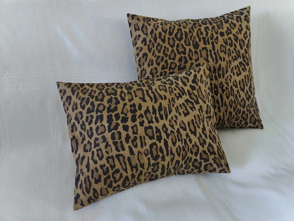 2 RALPH LAUREN ARAGON LEOPARD TOSS PILLOW SHAMS (12x16 & 16x16 inch) New - Image 3 of 4