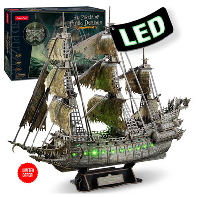 3D Puzzle Fliegenden Holländers LED Licht 360 Stück Piratenschiff Deko