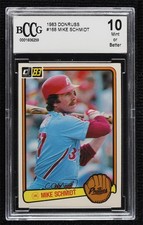 1983 Donruss Mike Schmidt #168 BCCG 10 Mint or Better HOF 9cx