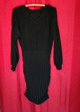 Women's Dress Bodycon Long Sleeve Black Size Medium