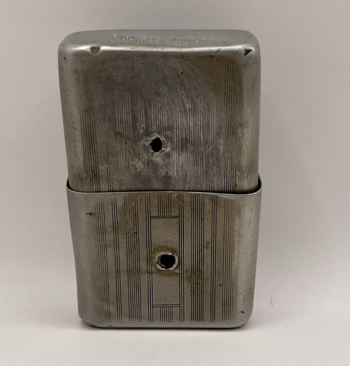 Vintage Park Sherman Co Springfield IL Aluminum Cigarette Case