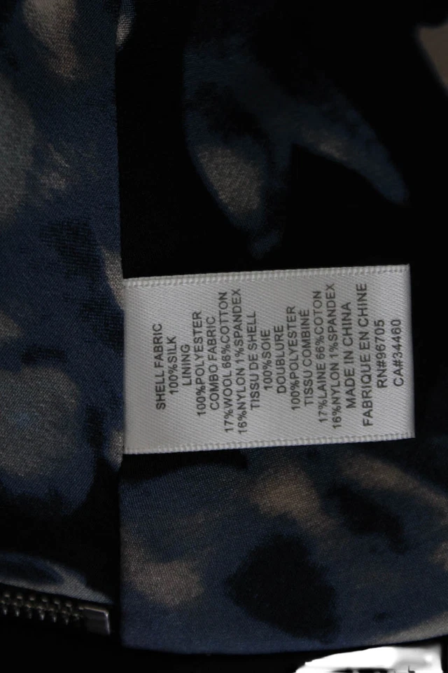 Blazer Rebecca Taylor Mujer Seda Floral Frente Abierto Manga Larga Negro Talla 2 Foto 4 de 4