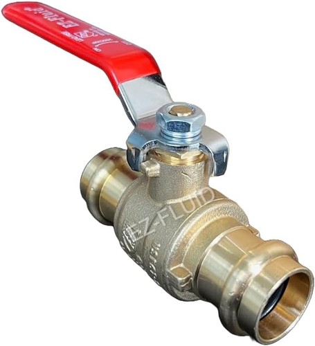 Full Port 3/4" Brass Press Ball Valve for Copper Tubing - Easy Shut Off Solution