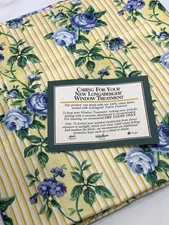 Longaberger Curtain Valance 74 x 18 Window Treatment Rose Trellis Rod Pocket NEW