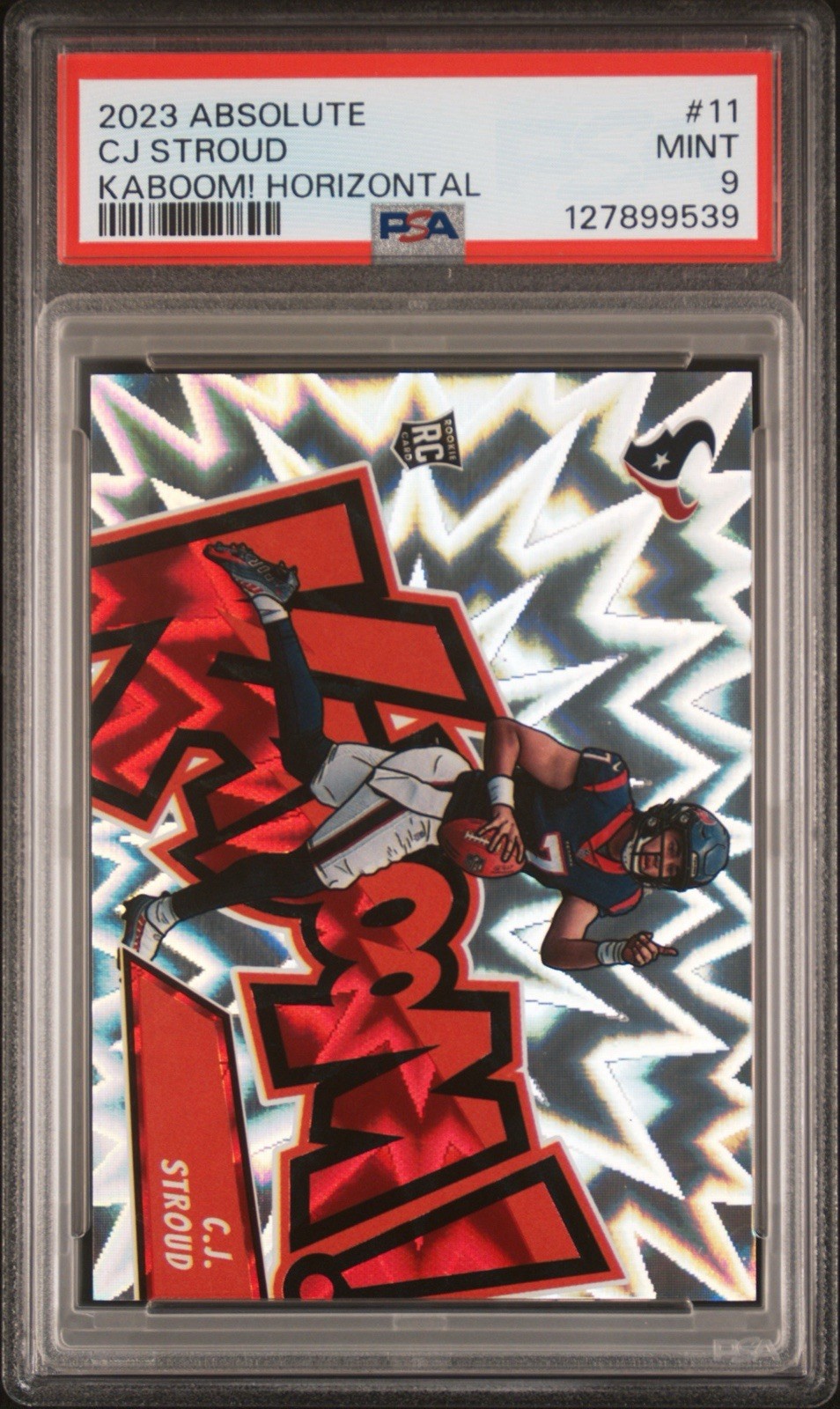 2023 Panini Absolute - C.J. Stroud - Kaboom Horizontal - SSP Case Hit - PSA 9