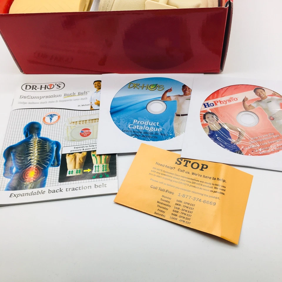 Cinturón trasero de descompresión Dr HO tamaño grande con pedal folleto CD nuevo como se ve tv Foto 2 de 4