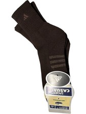 Vintage Adidas Lot 2 Pair Bundle Brown Socks Anti Microbial Striped Trefoil Logo