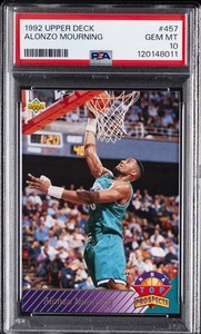 1992 UD #457 ALONZO MOURNING PSA 10