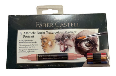 Faber-Castell Albrecht Durer Watercolor Markers, Portrait Wallet of 5