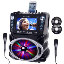 Karaoke Machine with Lyrics Display 7" Screen. CD G, DVD, M