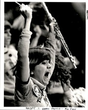 GA341 1978 Original Photo MOUNDS VIEW HIGH SCHOOL BAND @ STATE HOCKEY TOURNAMENT