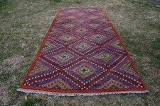Vintage Turkish Rug, 5,6x11,7 ft Large Rug, R...