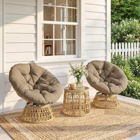 Outsunny GartenmöBel-Set 3-Tlg., Bistro-Set Inkl. Couchtisch, 2 StüHle, Gelb