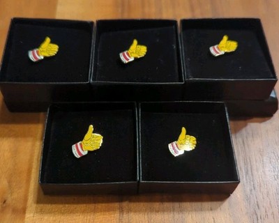 Five McDonald's One Year Anniversary Ronald McDonald Thumbs Up  Employee Pins