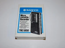 Vintage SANYO Microcassette Recorder TRC 5650 NEW CONDITION Open Box - WORKS