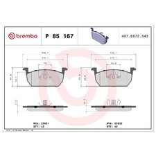 Satz Bremsbeläge Bremsklötze vorne für Seat Leon 5F1 SC 5F5 ST 5F8 24160740