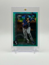 2025 Topps Chrome Update Series - Rhylan Thomas #USC185 Aqua Refractor /199 (RC)