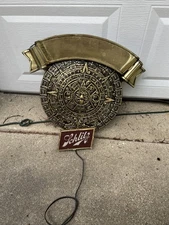 Vintage VHTf Rare Aztec Schlitz Beer Advertising Lighted Hanging Sign,read