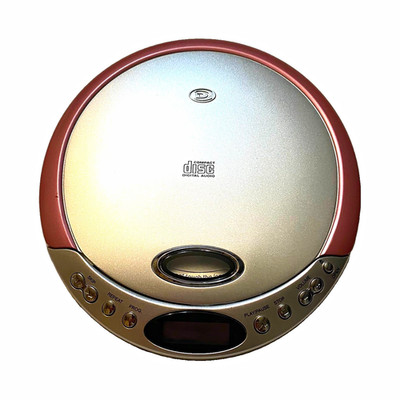 Durabrand CD-566 Programmable Portable CD Player Headphone Jack Silver/Red
