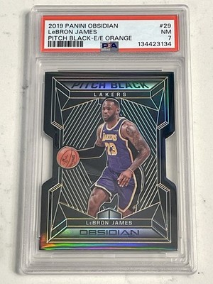 LeBron James 2019-20 Obsidian Pitch Black Etch Die Cut #1 Rare Orange SSP /35