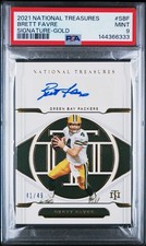 2021 Panini National Treasures Signatures Brett Favre #S-BF Gold /49 PSA 9 Mint