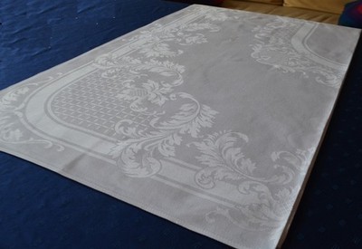 Mint Condition Irisette Cotton Acanthus Borders Tablecloth 220 x 100 cm