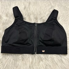 Shefit 4 Luxe Sports Bra Black Ultimate High Impact Front Close Removable Pads