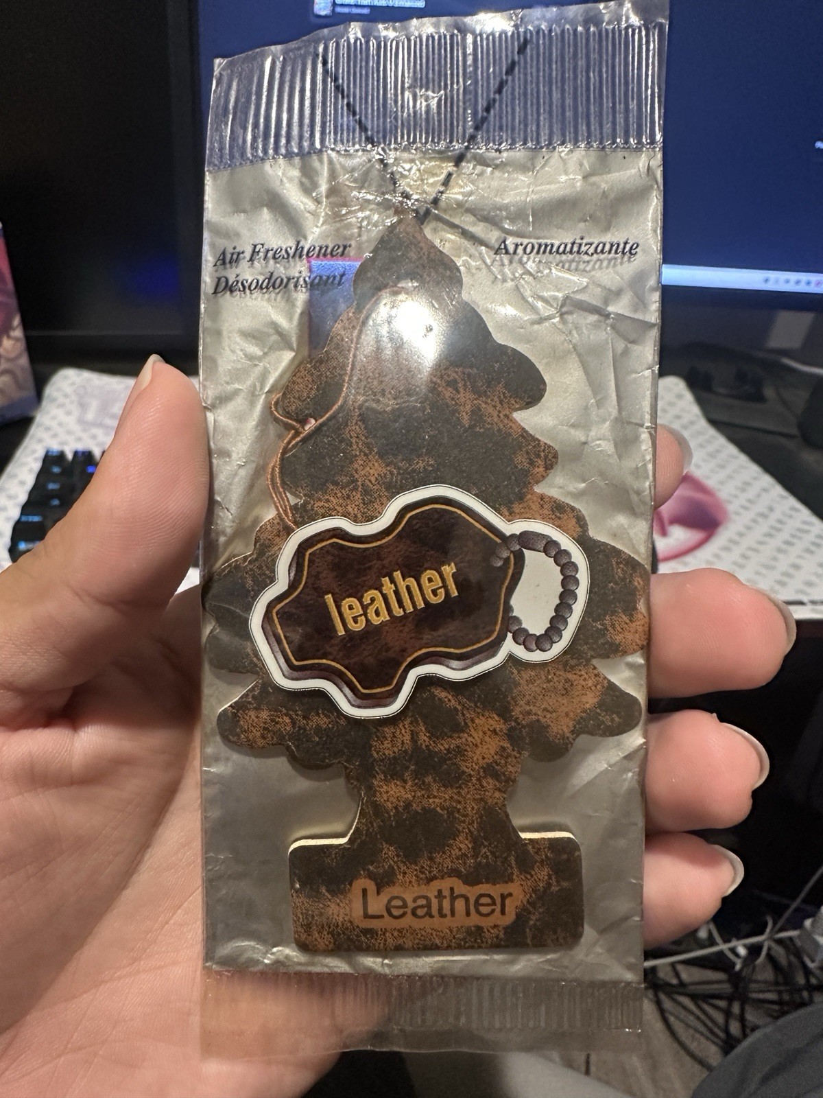 Vintage 2010 Sealed Leather Car Air Freshener