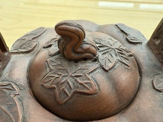 Clay Maple Leaf Design Vintage Teapot