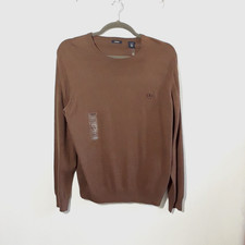 Izod Sweater Mens size XL, NEW Cotton Blend Brown Classic Preppy Casual Career