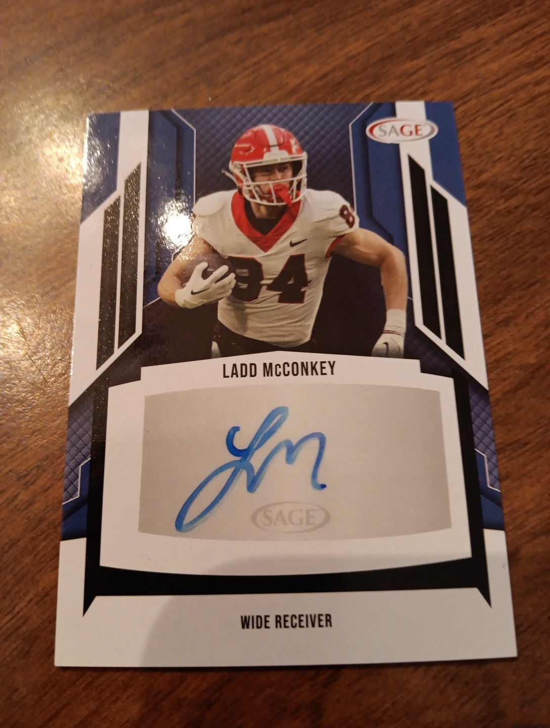 2024 sage football Ladd McConkey MINT Autographed .#A L