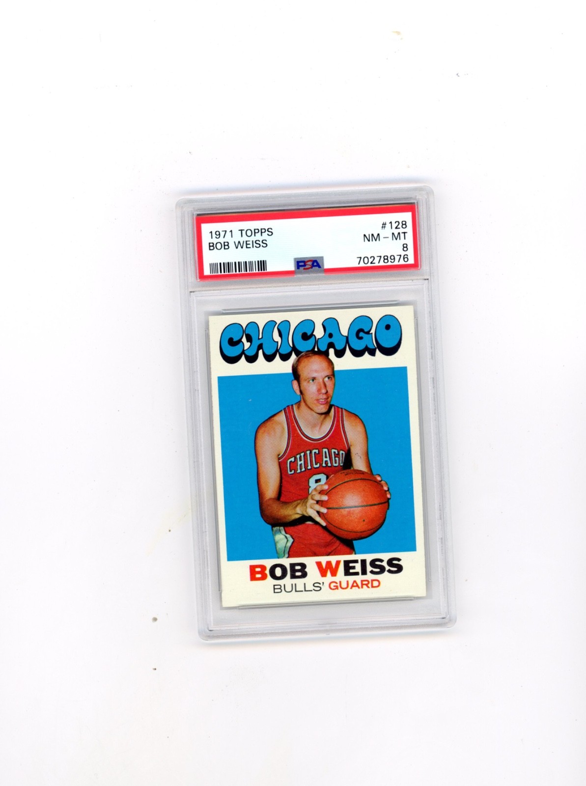 1971 Topps PSA 8 #128 Bob Weiss Sharp Blazer !