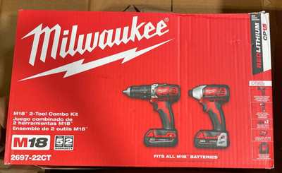 Milwaukee 2697-22CT M18 Cordless LITHIUM-ION 2-Tool Combo Kit