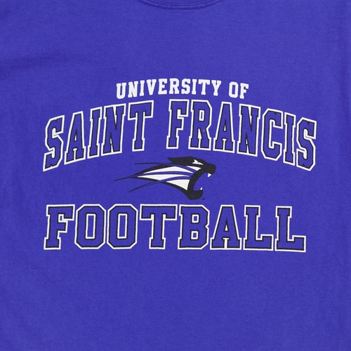 Cougars Shirt Mens XL Tee Blue University Of St Francis NCAA Logo Football Fan - Picture 4 of 14