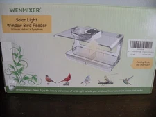 Bird Feeder window enjoy wildlife day or night solar light by wenmixer New S2