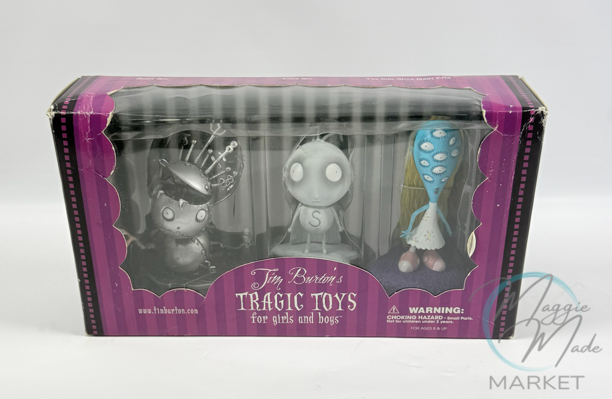 New Tim Burton's Tragic Toys for Girls and Boys Complete THREE-Box