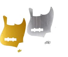 ANODIZED BRUSHED ALUMINUM Pickguard for 10-Hole Fender USA/MIM Jazz Bass JB