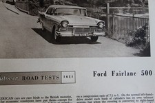 Original Autocar 1957 mag extracted road test No 1651: FORD FAILANE 500