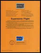 USA, SCOTT # 3173, SOUVENIR PAGE - SUPERSONIC FLIGHT, AVIATION, YEAR 1997