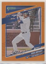 2021 Panini Donruss Variation Holo Orange Kris Bryant (The Windy City) #161 x6g