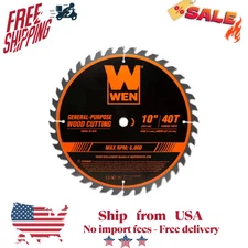 10" 40-Tooth Carbide-Tipped Professional Woodworking Saw Blade Miter Table Saws