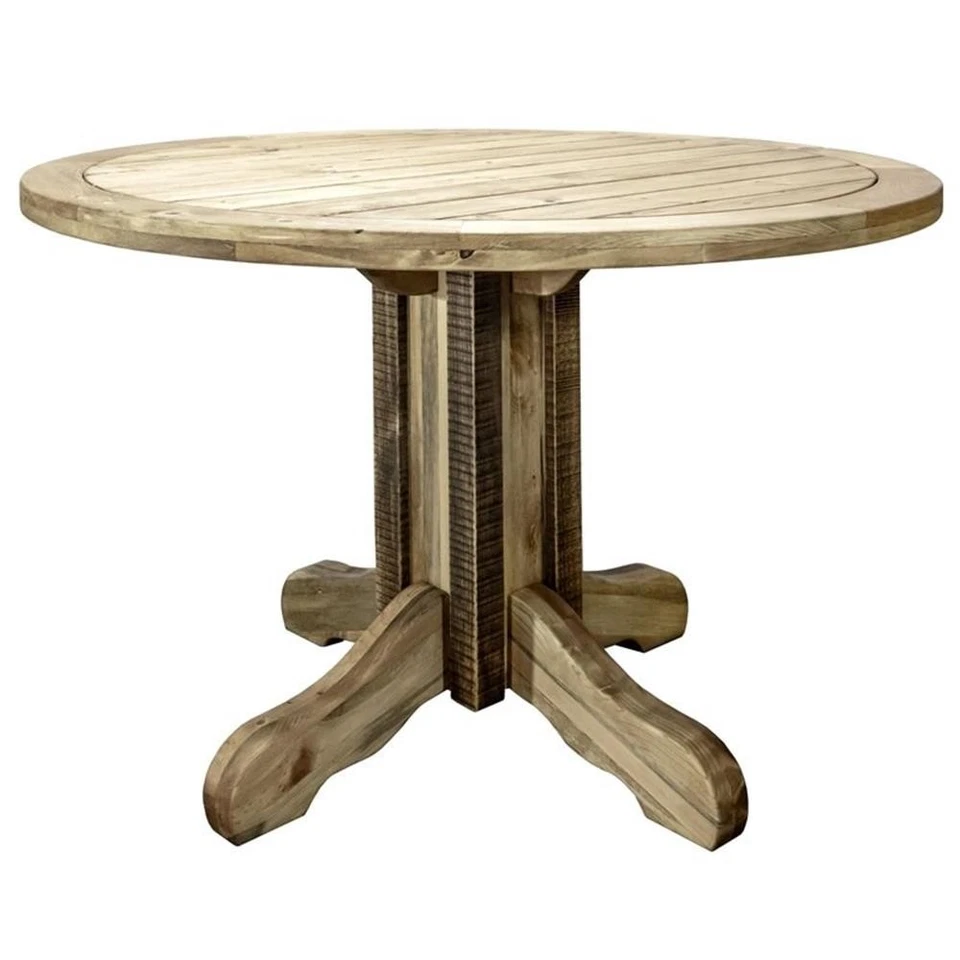 Mesa de patio de madera de transición Montana Woodworks Homestead en marrón Foto 2 de 4