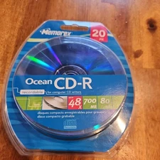 Memorex Ocean CD-R Recordable CD 20 Pack | 48x 700MB 80min | New Sealed