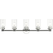 Livex Lighting 18085-05 Whittier Bathroom Vanity Light Polished Chrome